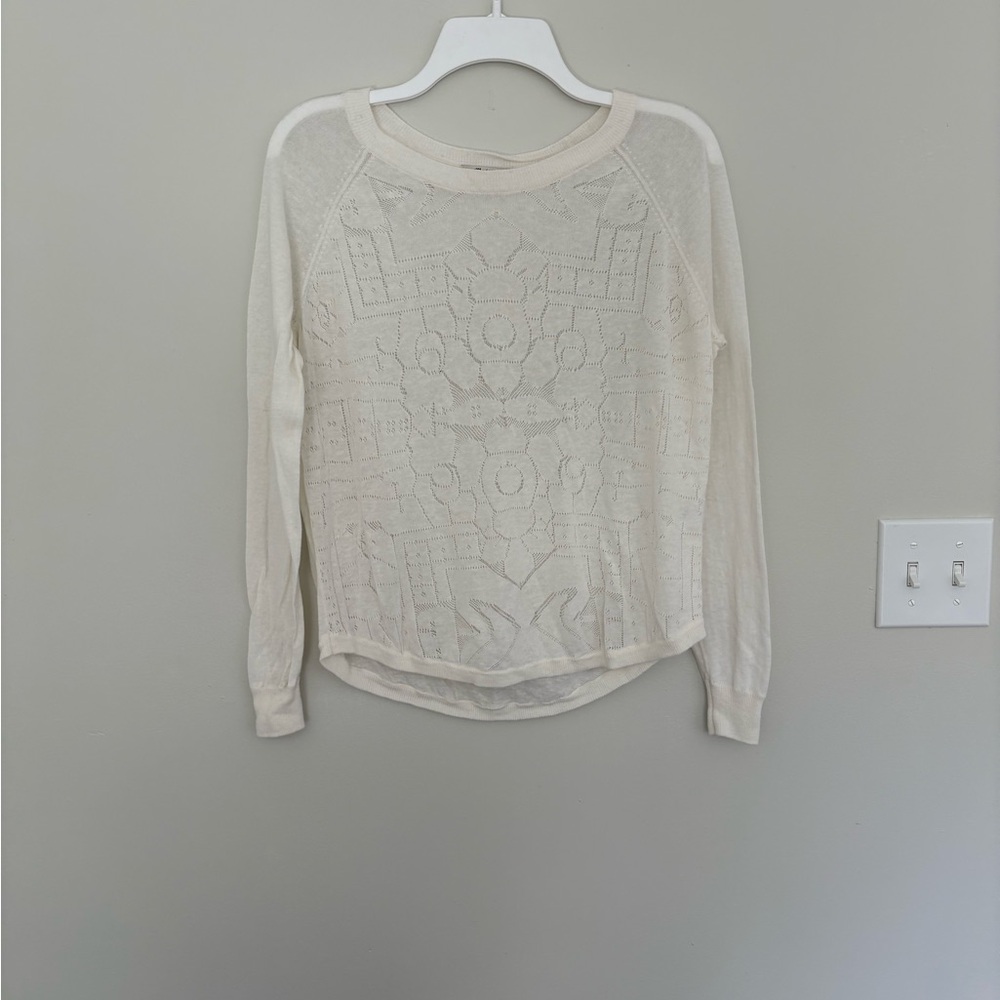 Madewell Women’s Marled White Sweater - US S
